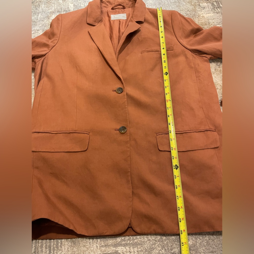 Everlane The Cotton-Linen Blazer Soft Rust Women’s Size 16 Soft Rust Color - Picture 9 of 10